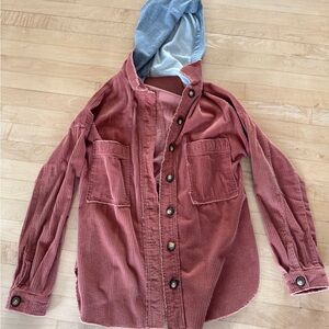 Gilded Intent Corduroy Jacket in Rust and Blue